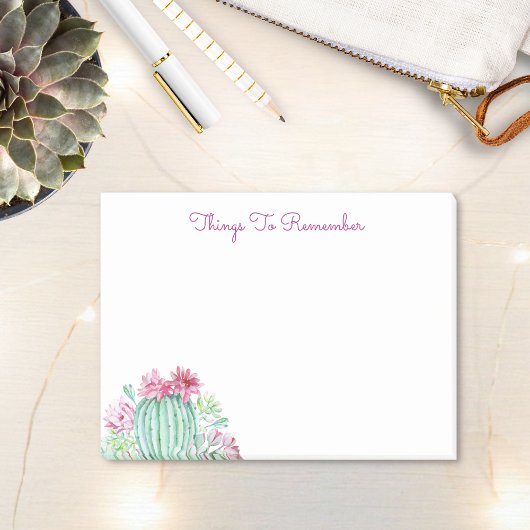 Cactus succulents Personalisiert text Post-it Klebezettel