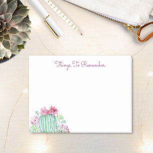 Cactus Succulents Personalized Text Post-it Klebezettel