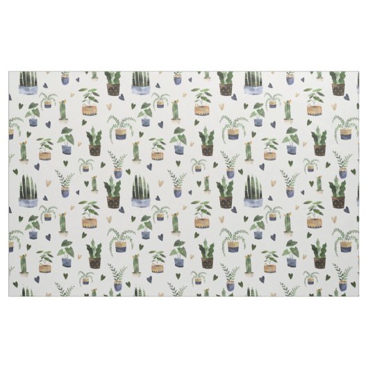 Cactus succulents & Potted Pflanze Boho Pattern Stoff (Fat Quarter (45,7 x 55,9 cm))
