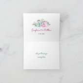 Cactus succulents String Lights Wedding Dankeskarte (Innenseite)