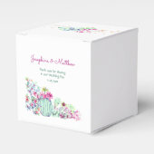 Cactus succulents String Lights Wedding Geschenkschachtel (Vorderseite)