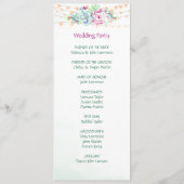 Cactus succulents string Lights Wedding Programs Programm (Rückseite)