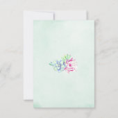 Cactus succulents String Lights Wedding RSVP Karte (Rückseite)