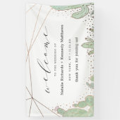 Cactus & Succulents Terrarium Wedding Willkommen Banner (Vertikal)