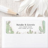 Cactus & Succulents Trendy Wedding Rücksendeadress (Insitu)