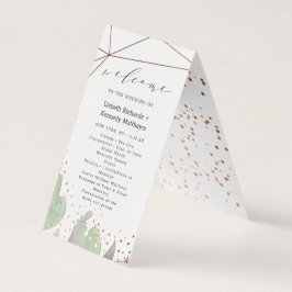 Cactus Succulents Trendy Wedding Zeremony Program