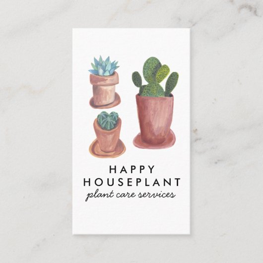 Cactus succulents visitenkarte (Vorderseite)