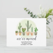 Cactus succulents we moved Moving Announcement Einladung (Stehend Vorderseite)