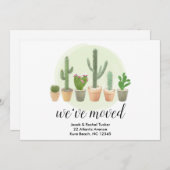 Cactus succulents we moved Moving Announcement Einladung (Vorne/Hinten)