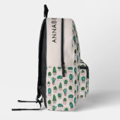 Cactus sukculent Pattern Bedruckter Rucksack (Links)