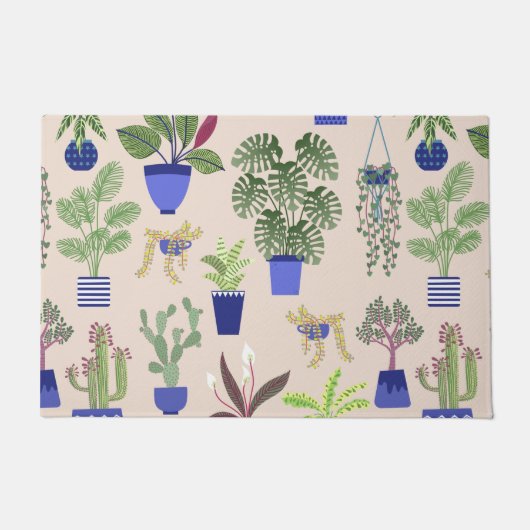 Cactus sukculent Pattern Fußmatte (Vorderseite)