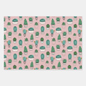 Cactus sukculent Pattern Geschenkpapier Set (Vorderseite 3)