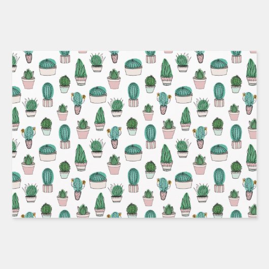 Cactus sukculent Pattern Geschenkpapier Set (Vorderseite 2)