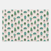 Cactus sukculent Pattern Geschenkpapier Set (Vorderseite)