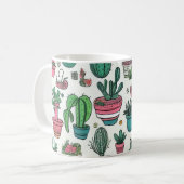 Cactus sukculent Pattern Kaffeetasse (Vorderseite Links)