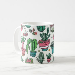 Cactus sukculent Pattern Kaffeetasse