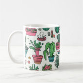 Cactus sukculent Pattern Kaffeetasse (Links)