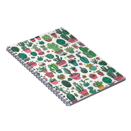 Cactus sukculent Pattern Notizblock (Rechte Seite)