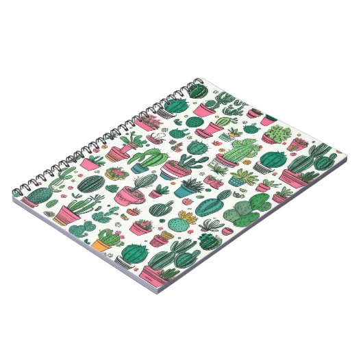 Cactus sukculent Pattern Notizblock (Linke Seite)