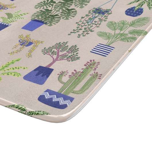 Cactus sukculent Pattern Schneidebrett (Ecke)