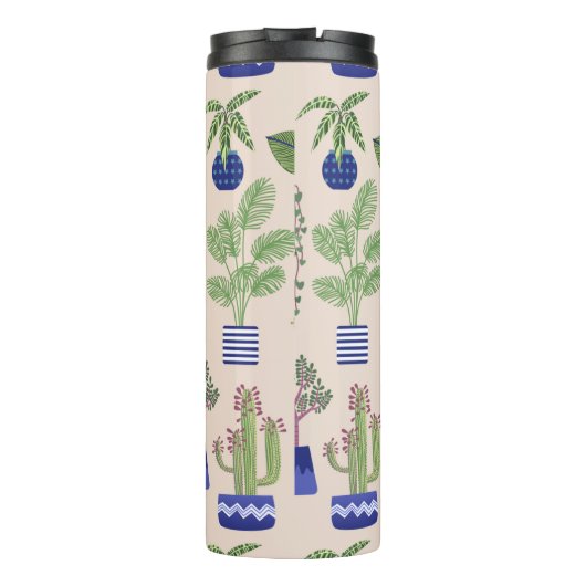 Cactus sukculent Pattern Thermosbecher (Rückseite)