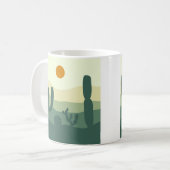 cactus, sun and desert  coffee mug kaffeetasse (Vorderseite Links)