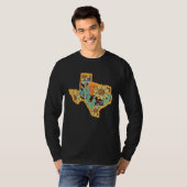 Cactus & Sunflower Texas Map Texas State Texas Hom T-Shirt (Vorne ganz)