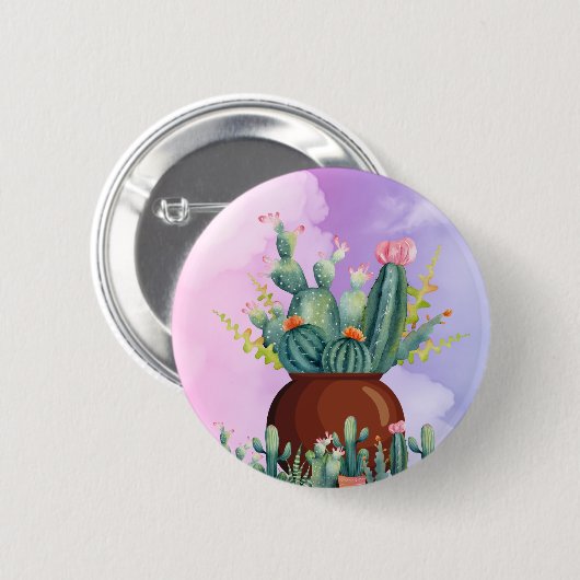 Cactus Sunrise Button (Vorne & Hinten)