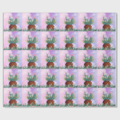 Cactus Sunrise Wrapping Paper Geschenkpapier (Flach)