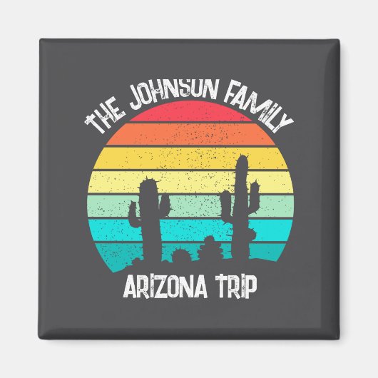 Cactus Sunset Arizona Desert Trip Womens Magnet (Vorne)