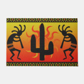 Cactus Sunset Desert Kokopelli Südwest Design Fußmatte (Vorderseite)