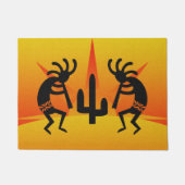 Cactus Sunset Desert Kokopelli Südwest Design Fußmatte (Vorderseite)