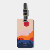 Cactus sunset design personalisiert gepäck tag gepäckanhänger (Vorderseite vertikal)