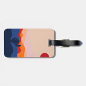 Cactus sunset design personalisiert gepäck tag gepäckanhänger (Rückseite horizontal)