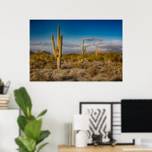 Cactus Sunset in Arizona Poster (Heimbüro)