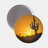 Cactus Sunset Magnet (Vorderseite/Rückseite)