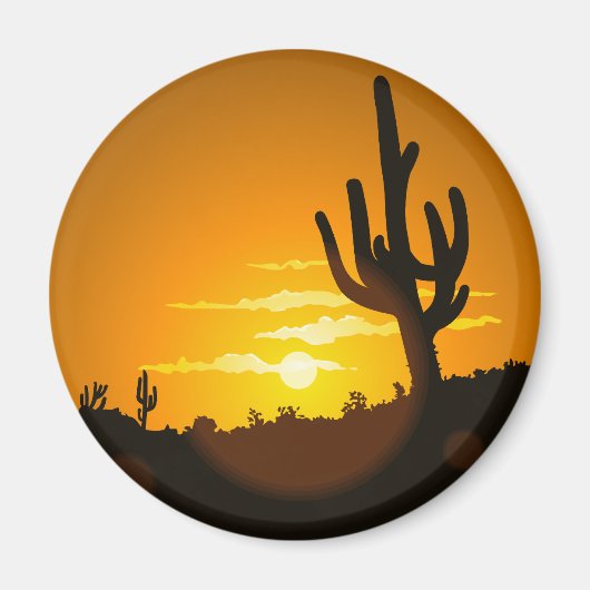 Cactus Sunset Magnet (Vorne)