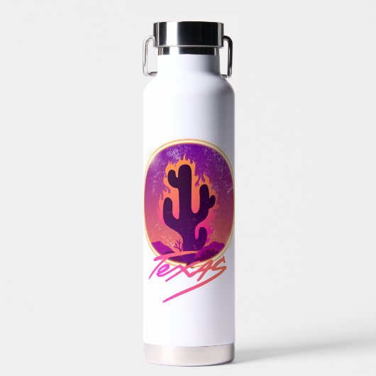 CACTUS SUNSET NEON TRINKFLASCHE (Vorne)