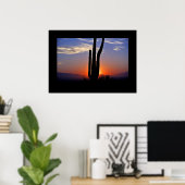 Cactus Sunset Poster (Heimbüro)