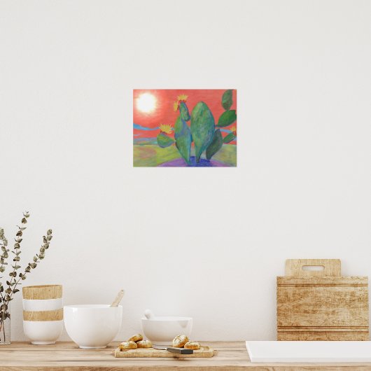 Cactus Sunset Poster (Küche)
