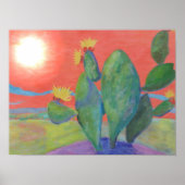 Cactus Sunset Poster (Vorne)