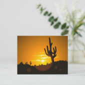 Cactus Sunset Postkarte (Stehend Vorderseite)
