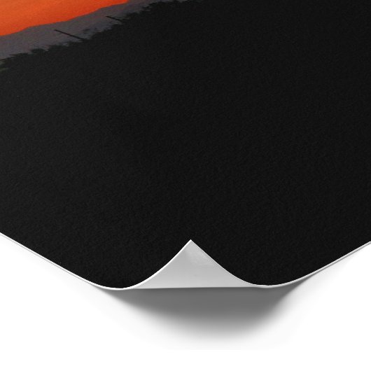 Cactus Sunset Print Poster (Ecke)