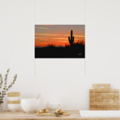 Cactus Sunset Print Poster (Küche)