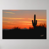 Cactus Sunset Print Poster (Vorne)