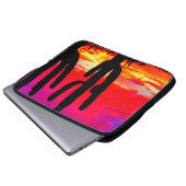 Cactus Sunset Red Pink Blue Orange Laptopschutzhülle (Vorne Knopf)