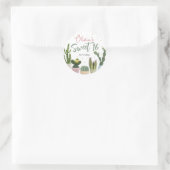 Cactus Sweet 16 Classic Round Sticker (Tasche)