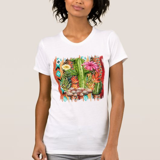 Cactus T - Shirt, Cactus Sublimation entwirft T -  T-Shirt (Vorderseite)
