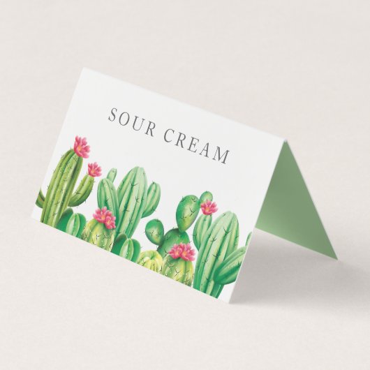 Cactus taco Bar Party Visitenkarten (Rückseite)