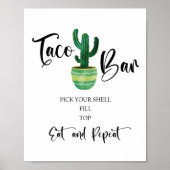 Cactus Taco Bar Sign Poster (Vorne)